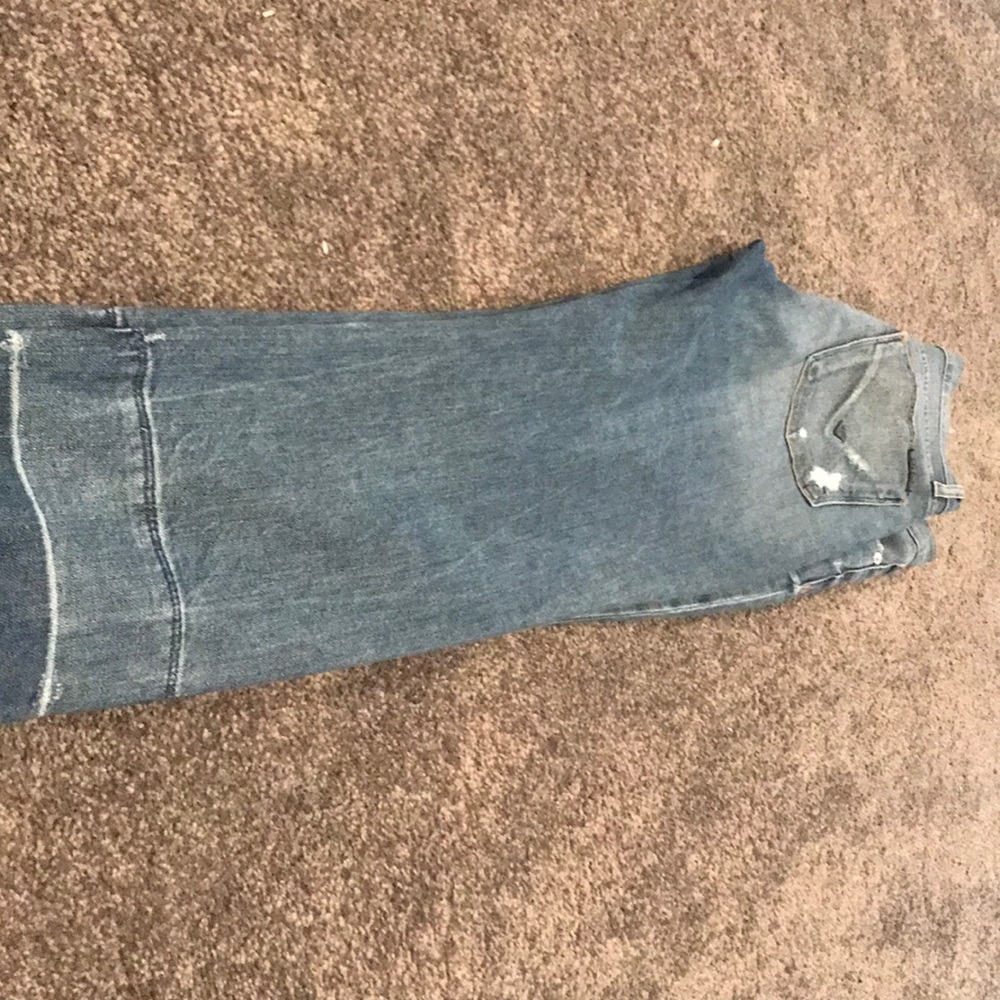 Hudson ankle length distressed jeans